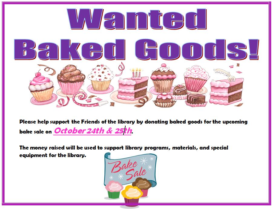 Baked Goods Wanted Fall 2019